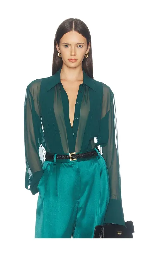 SANS FAFF Meghan Panelled Silk Blouse