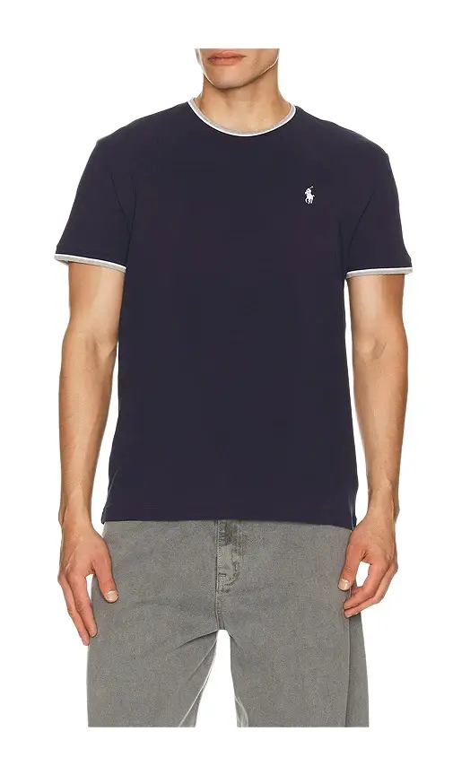 Polo Ralph Lauren Short Sleeve Stretch Mesh Crewneck Tee With Tipping Collar