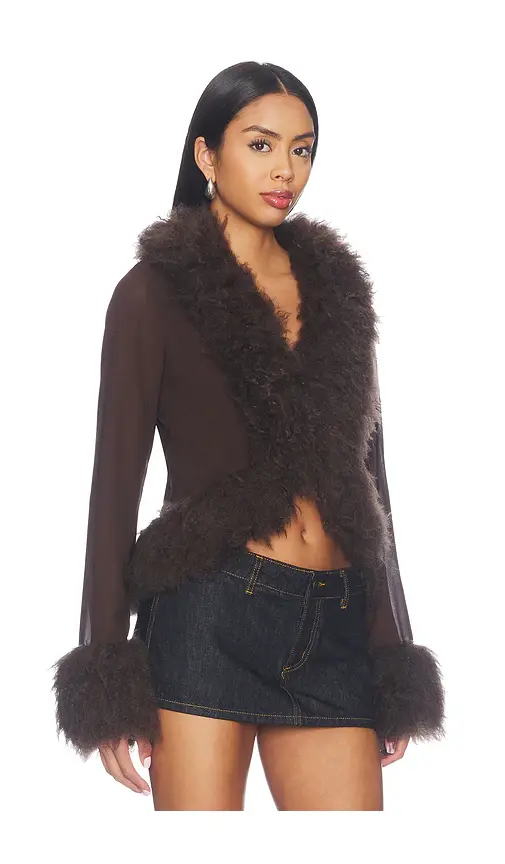 AFRM x REVOLVE Simone Faux Fur Cardigan | Thumbnail 2