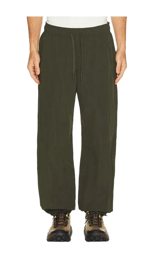 Crinkled Nylon Hybrid Track Pant Crinkled Nylon Hybrid Track Pant
