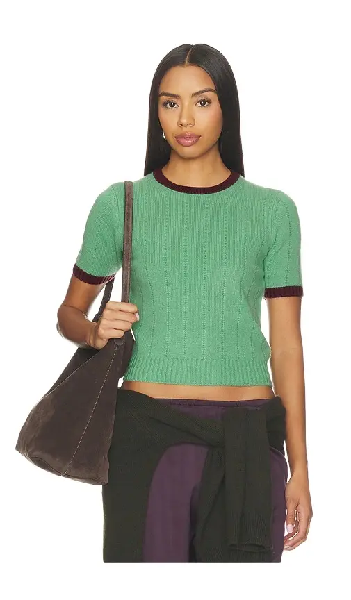 Guest In Residence Rib Ringer Tee