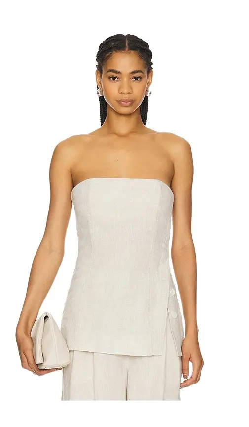 Linen Strapless Tunic Top Linen Strapless Tunic Top