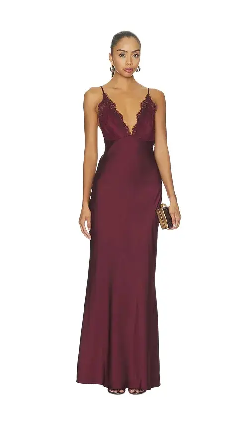 ROCOCO SAND Lace Detail Maxi Dress