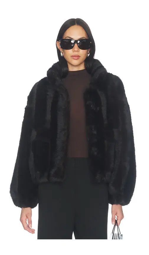 Apparis Iris Shaved Faux Mink Bomber | Thumbnail 2