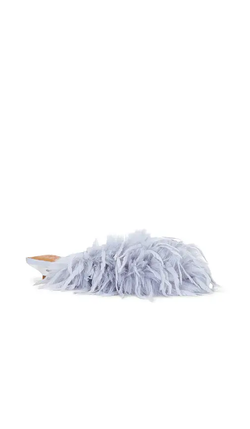 Ganni Sue Kitten Heel Mule Faux Feathers | Thumbnail 2 Ganni Sue Kitten Heel Mule Faux Feathers | Thumbnail 2