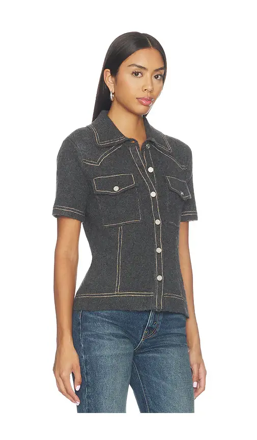Central Park West Sienna Western Short Sleeve Sweater | Thumbnail 2 Central Park West Sienna Western Short Sleeve Sweater | Thumbnail 2