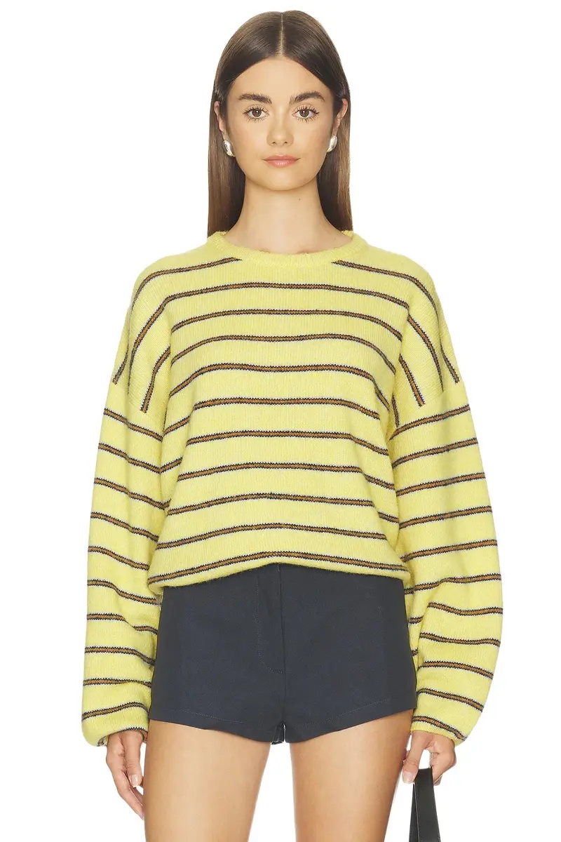 525 America Kensington Cropped Full Sleeve Pullover Sweater