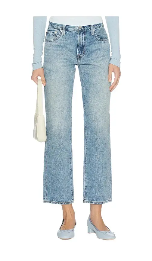 Issa Mid Rise Relaxed Ankle Straight Jeans
