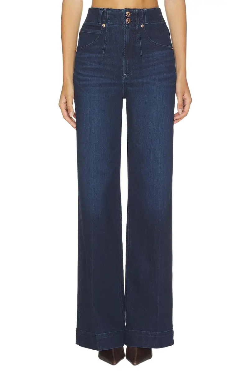 Lana Double Button Wide Leg Jeans