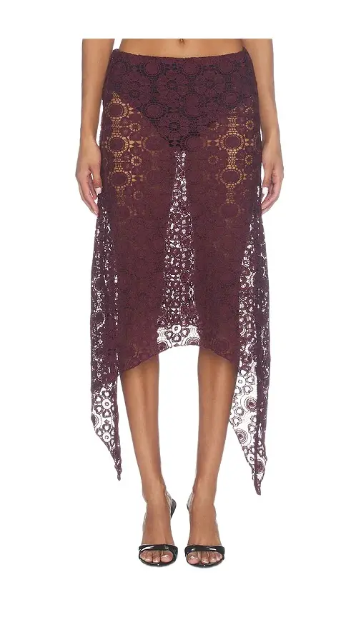 LIONESS Trophy Lace Midi Skirt
