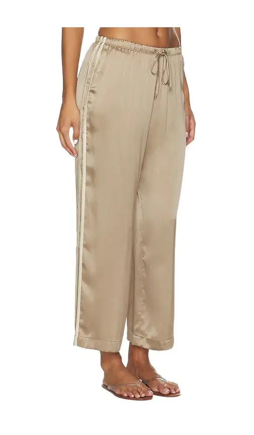 DONNI. The Silk Stripe Crop Pant