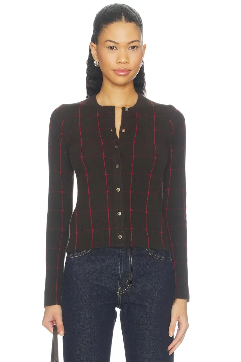 Guest In Residence Jane Checker Cardigan