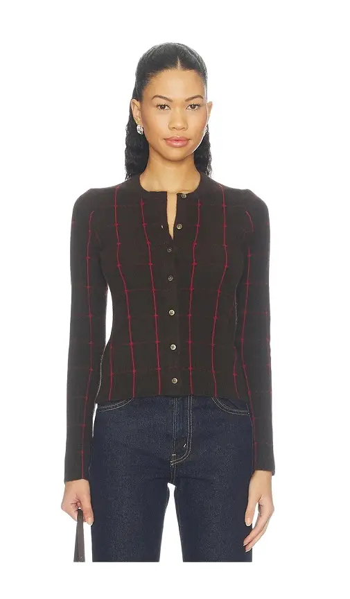 Guest In Residence Jane Checker Cardigan