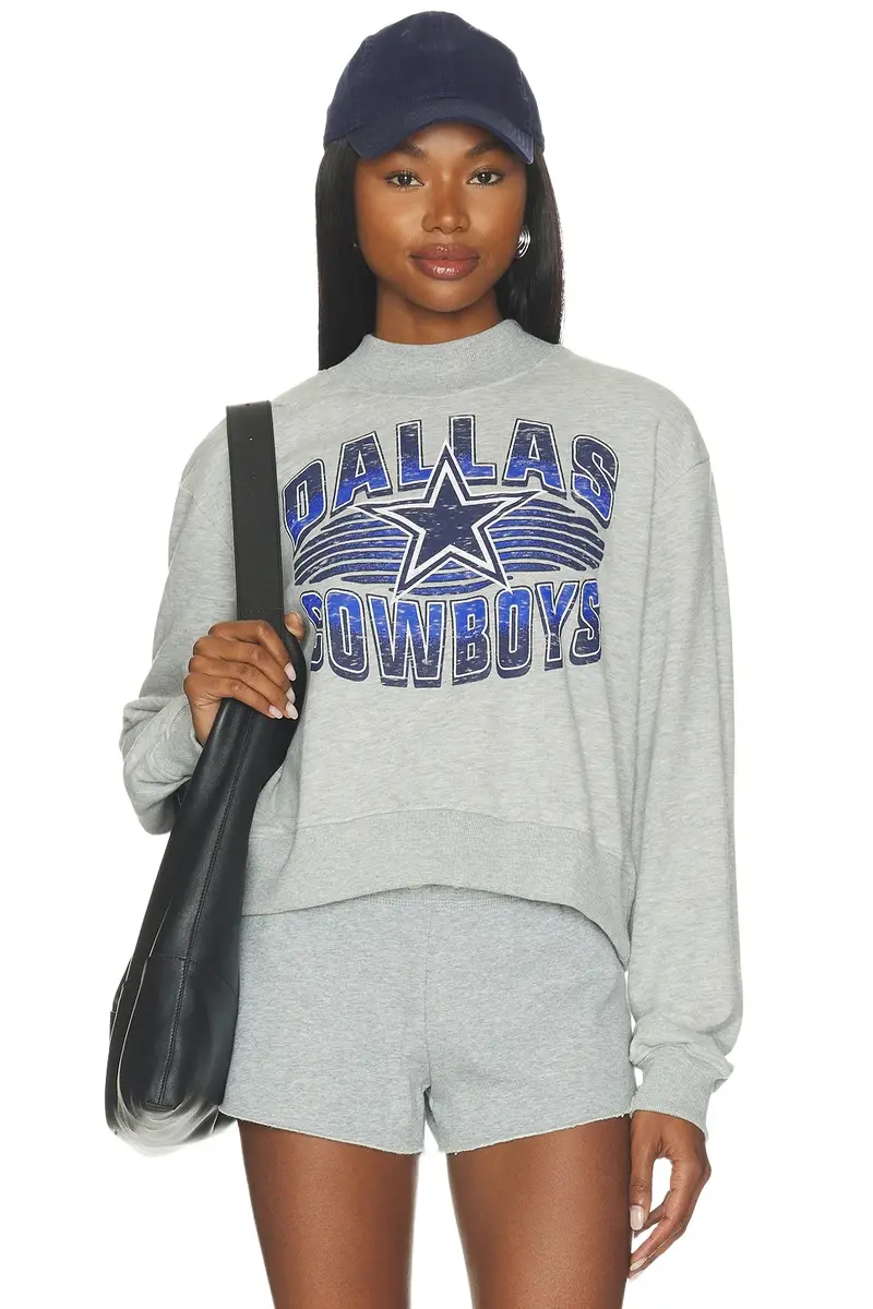 Junk Food Cowboys Mock Neck Fleece Sweatshirt