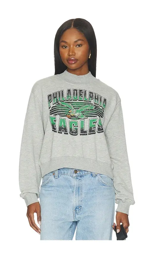 Eagles Mock Neck Fleece Sweatshirt