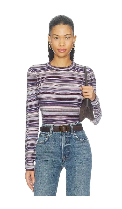 Madison Long Sleeve Crew Neck Sweater Tee