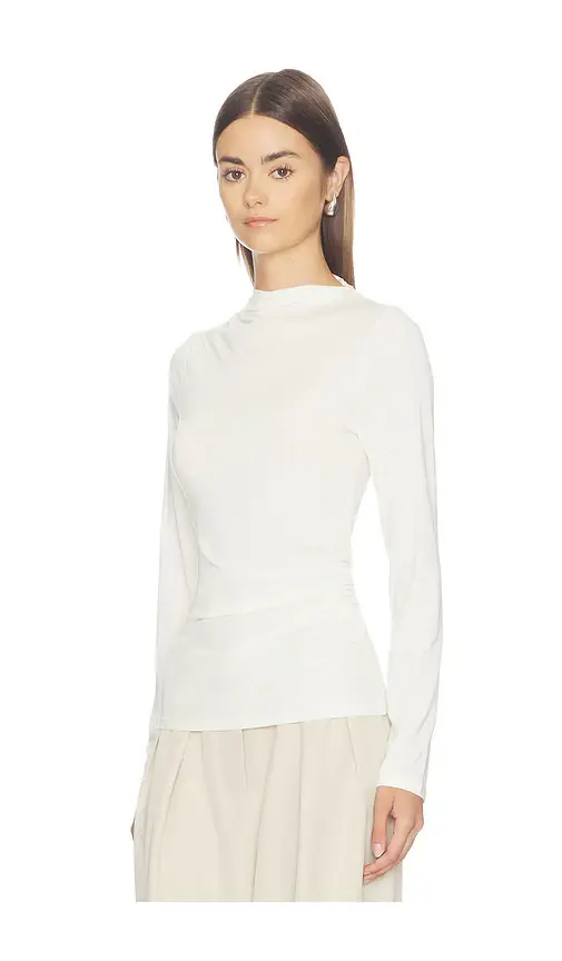 Pistola Nathalia Long Sleeve Draped Mock Neck Top | Thumbnail 2