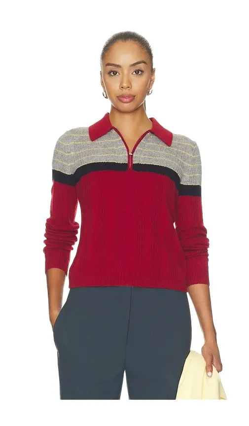 Guest In Residence Track Polo Sweater