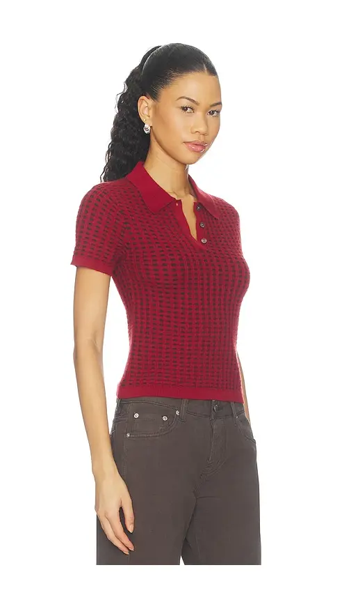Guest In Residence Shrunken Waffle Polo Top | Thumbnail 2 Guest In Residence Shrunken Waffle Polo Top | Thumbnail 2