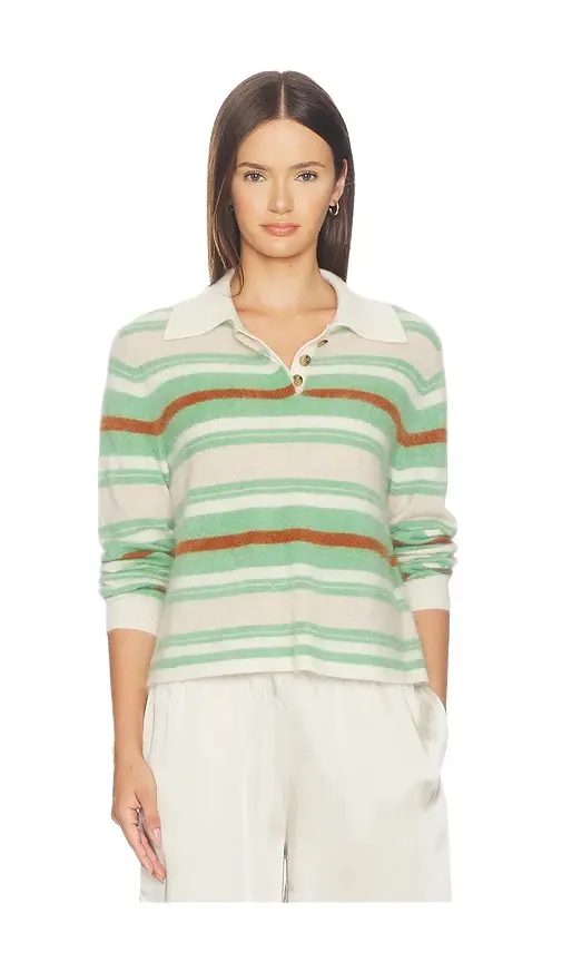 Guest In Residence Grizzly Cropped Rugby Sweater