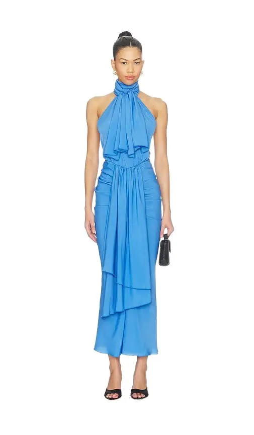 Rowen Rose Bow Neck Maxi Dress