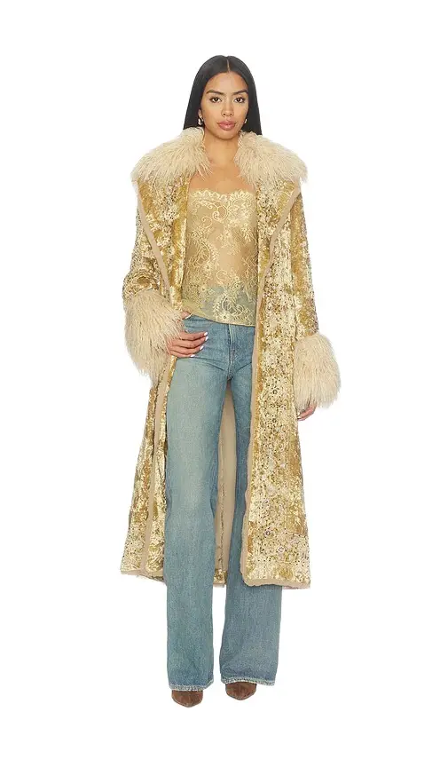Free People Pyre Embellished Duster Coat