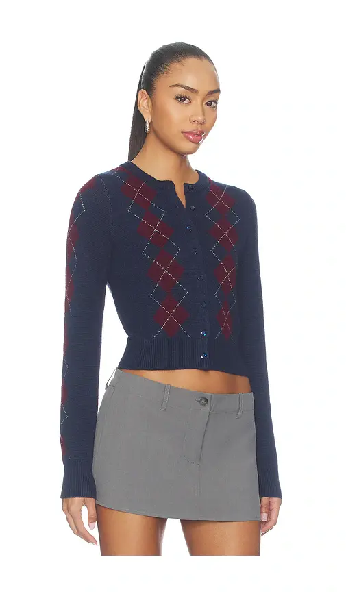 525 America Serena Intarsia Argyle Cardigan | Thumbnail 2