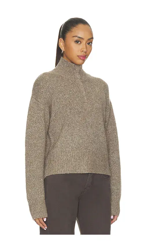 525 America Boxy Snap Front Henley Sweater | Thumbnail 2 525 America Boxy Snap Front Henley Sweater | Thumbnail 2