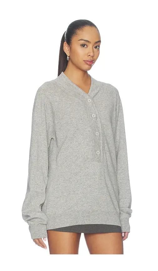 Aya Muse Knit Henley Sweater | Thumbnail 2 Aya Muse Knit Henley Sweater | Thumbnail 2