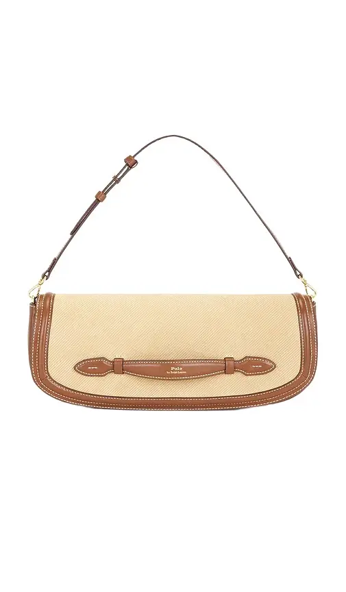 Polo Ralph Lauren Twill Suede Leather Clutch