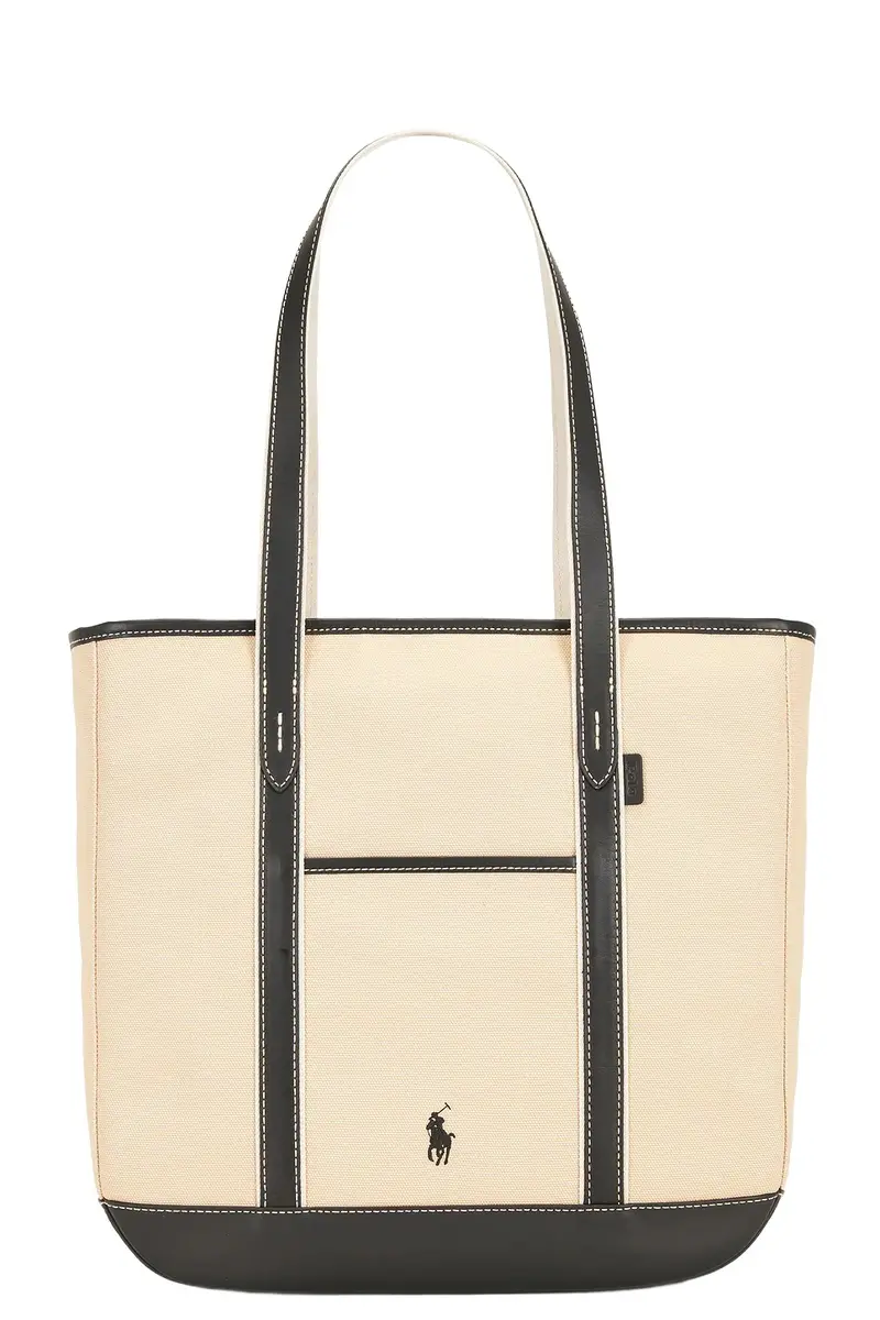 Canvas Leather Tote Medium Bag Canvas Leather Tote Medium Bag