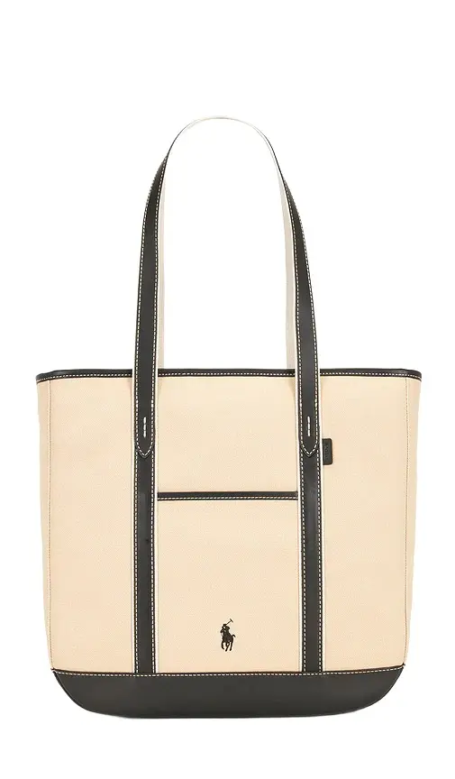 Canvas Leather Tote Medium Bag Canvas Leather Tote Medium Bag