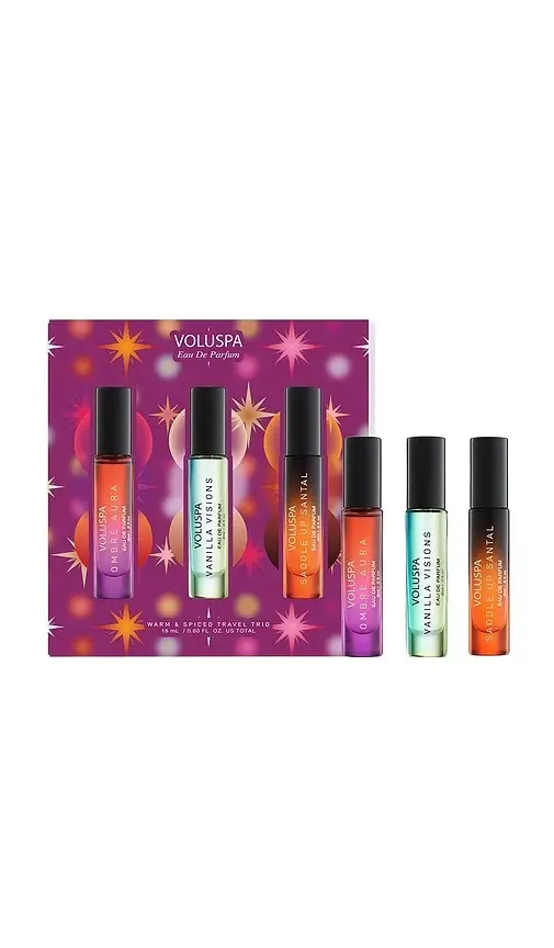 Voluspa Holiday Warm & Spiced Eau De Parfum Travel Trio