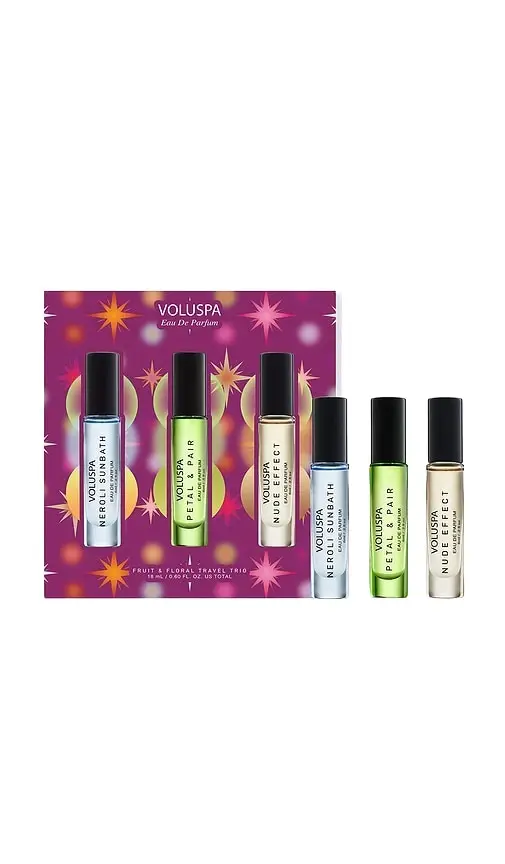 Voluspa Holiday Fruit & Floral Eau De Parfum Travel Trio