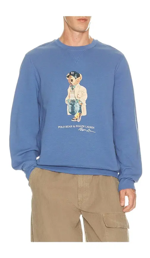 Seasonal Fleece Novelty Litchfield Bear Crewneck Sweatshirt Seasonal Fleece Novelty Litchfield Bear Crewneck Sweatshirt