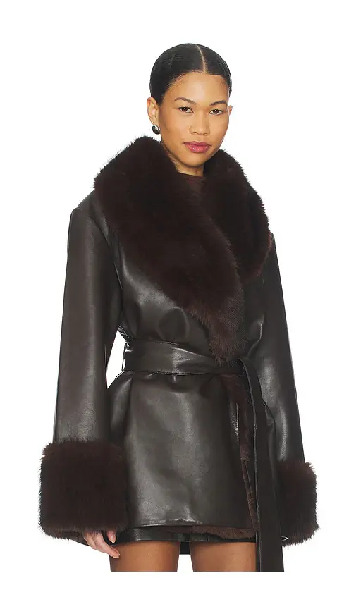SEROYA Daly Leather Coat | Thumbnail 2 SEROYA Daly Leather Coat | Thumbnail 2