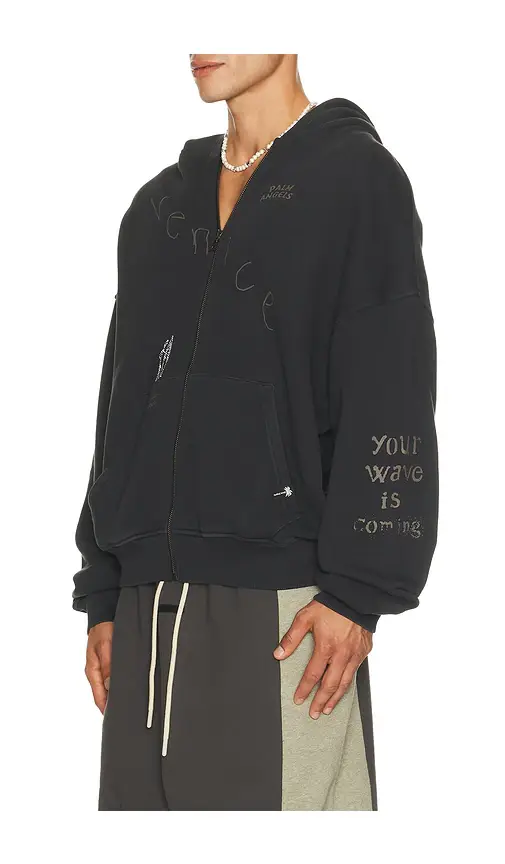Palm Angels Surfer Dream Zipped Loose Hoodie | Thumbnail 2