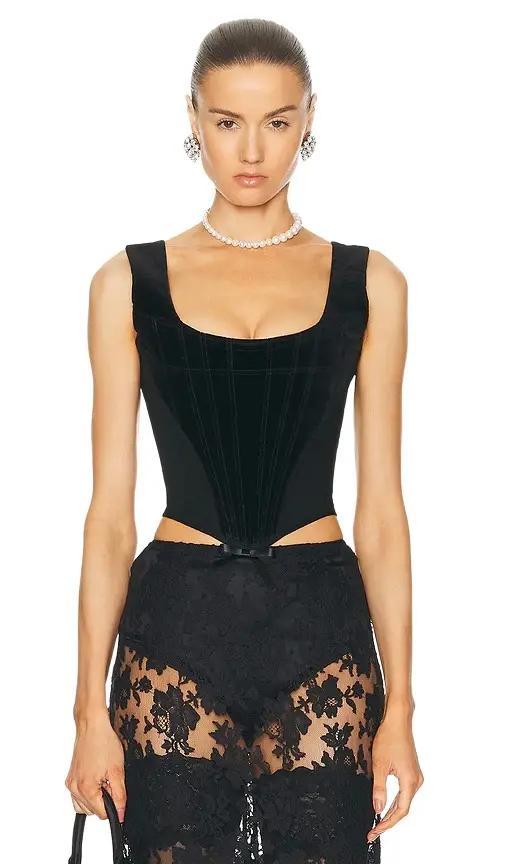 Vintage 1990s Velvet Bustier Top