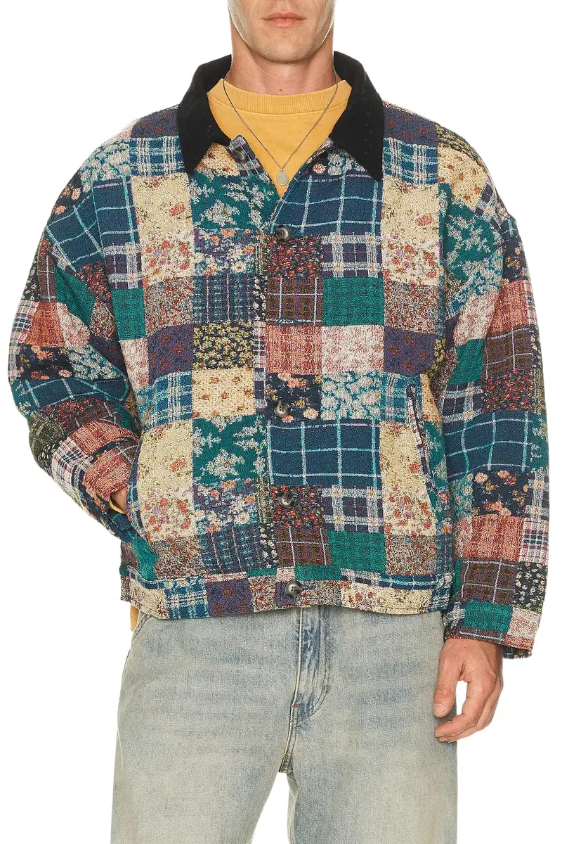 Ryoko Rain Quilted Tapestry Work Jacket