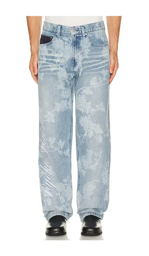 Ryoko Rain Laser Engraved Floral Jeans | Thumbnail 2 Ryoko Rain Laser Engraved Floral Jeans | Thumbnail 2