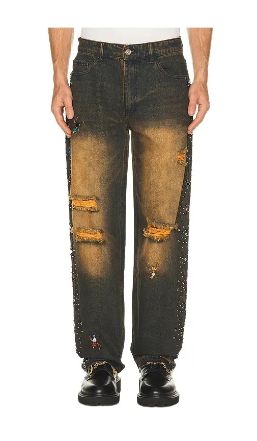 Ryoko Rain Vintage Washed Stutted Jeans