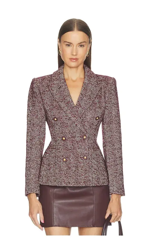 L'Agence Karima Double Breasted Cinched Waist