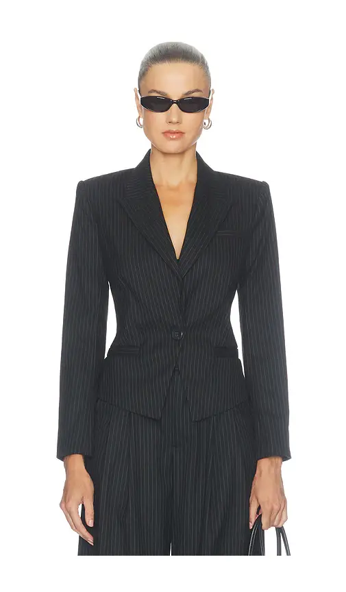 L'Agence Misa Short Single Button Blazer | Thumbnail 2 L'Agence Misa Short Single Button Blazer | Thumbnail 2