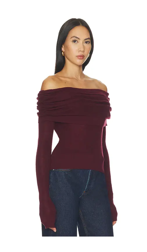susana monaco Light Merino Off Shoulder Sweater | Thumbnail 2 susana monaco Light Merino Off Shoulder Sweater | Thumbnail 2
