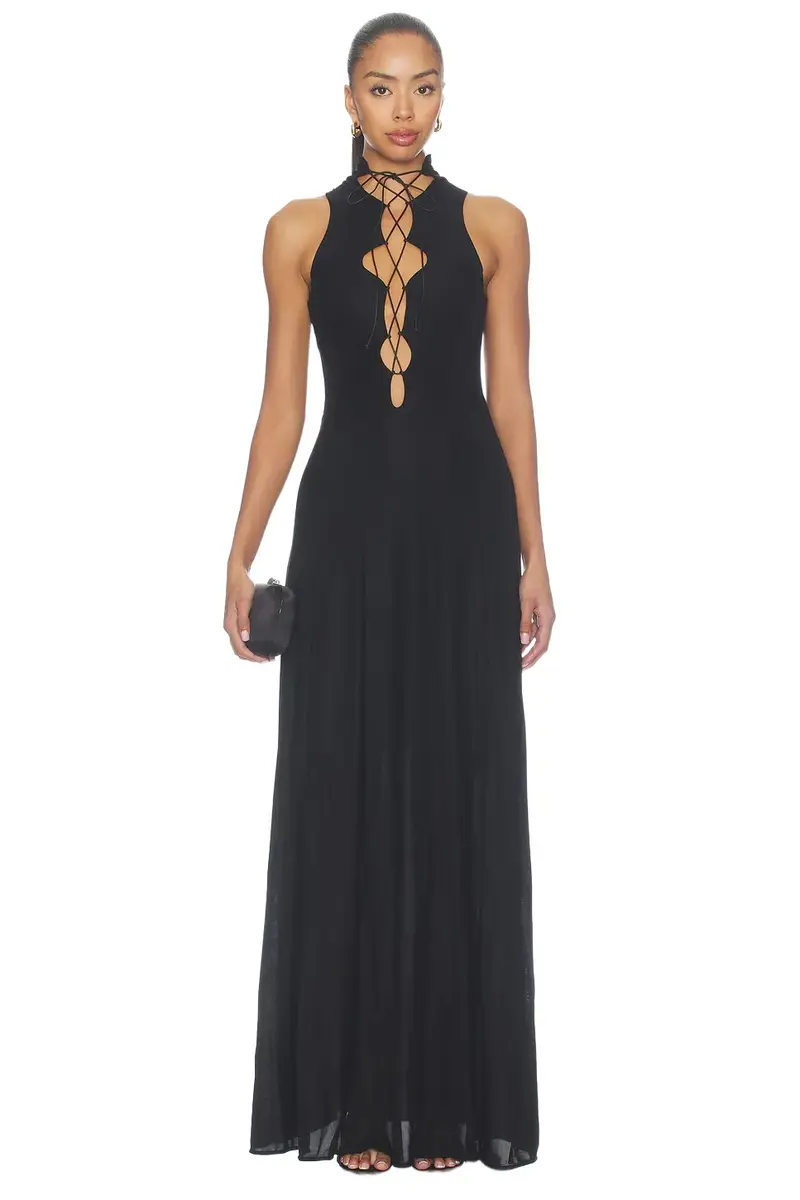 Mother of All Angie Front Tie Maxi Dress