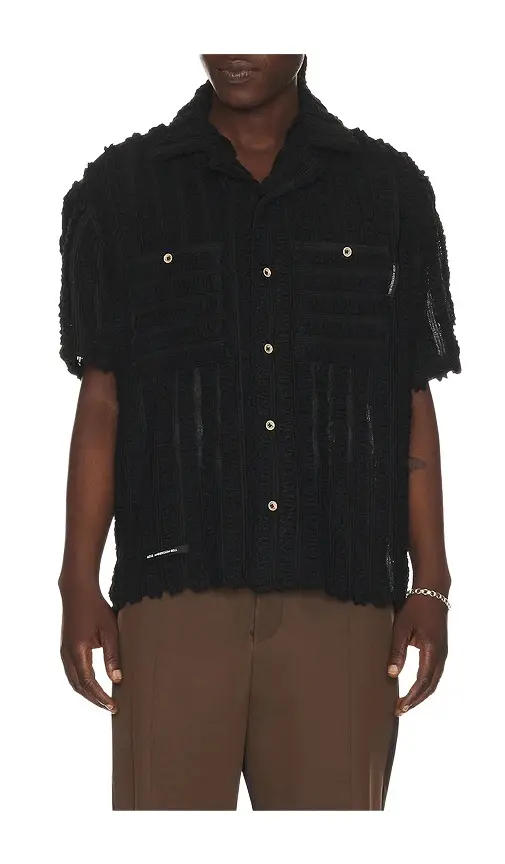 ANDERSSON BELL Kenley Knitted Open Collar Shirt