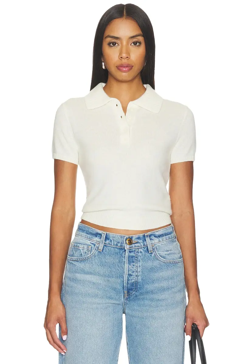 Simkhai Twila Short Sleeve Polo
