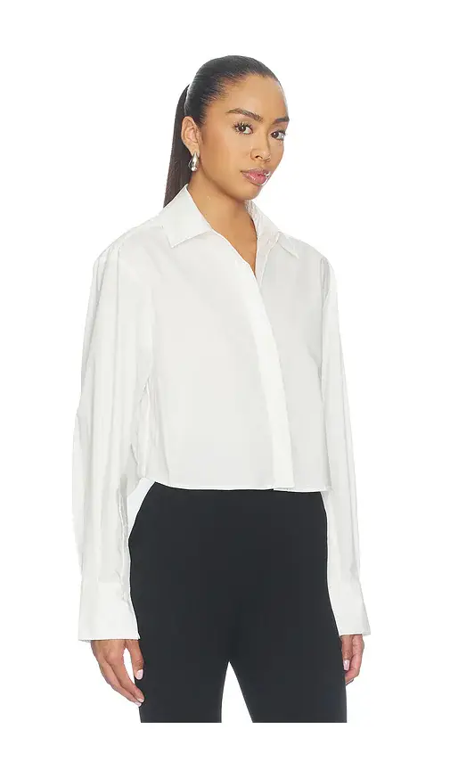 Simkhai Renata Cropped Button Down Shirt | Thumbnail 2 Simkhai Renata Cropped Button Down Shirt | Thumbnail 2
