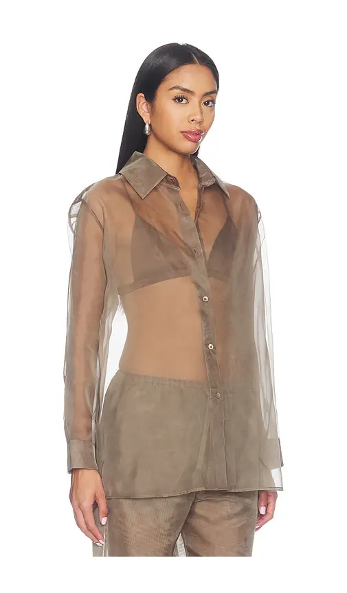 RENGGLI Organza Button Up Shirt | Thumbnail 2 RENGGLI Organza Button Up Shirt | Thumbnail 2