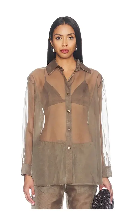 Organza Button Up Shirt Organza Button Up Shirt